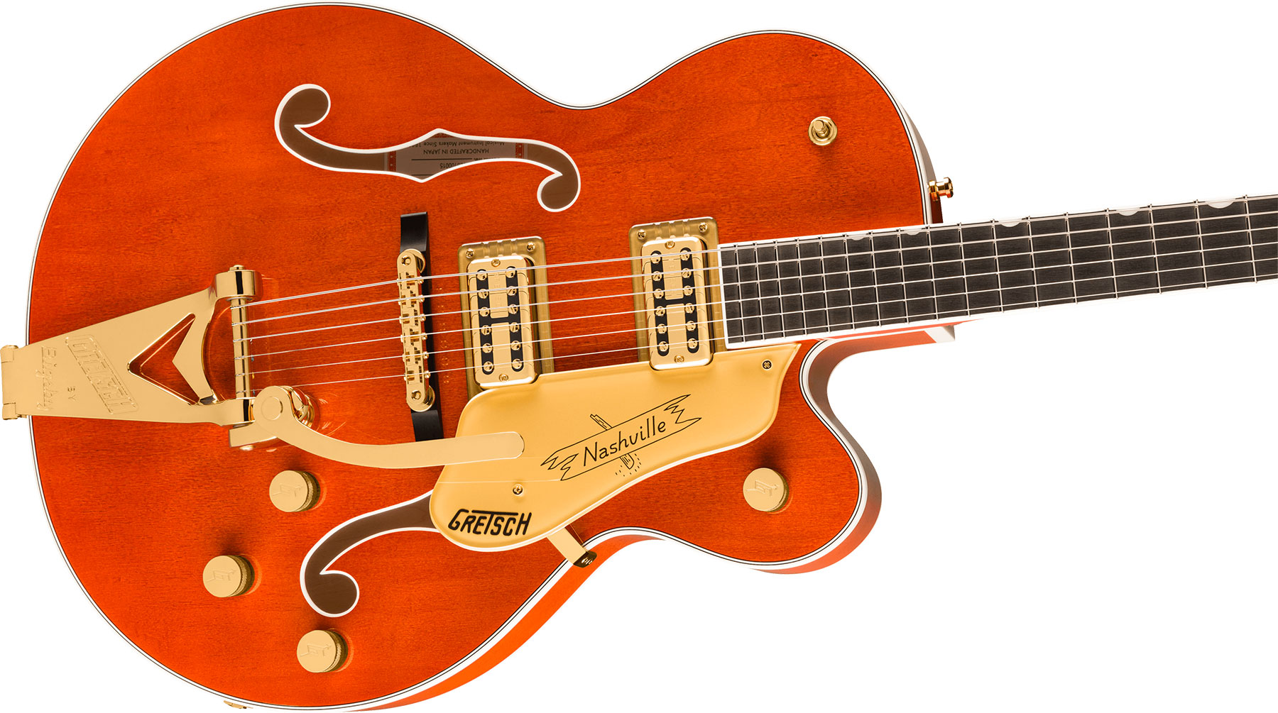 Gretsch Nashville Hollow Body Bigsby Gh Pro Jap 2h Trem Eb - Orange Stain - Semi-hollow electric guitar - Variation 2