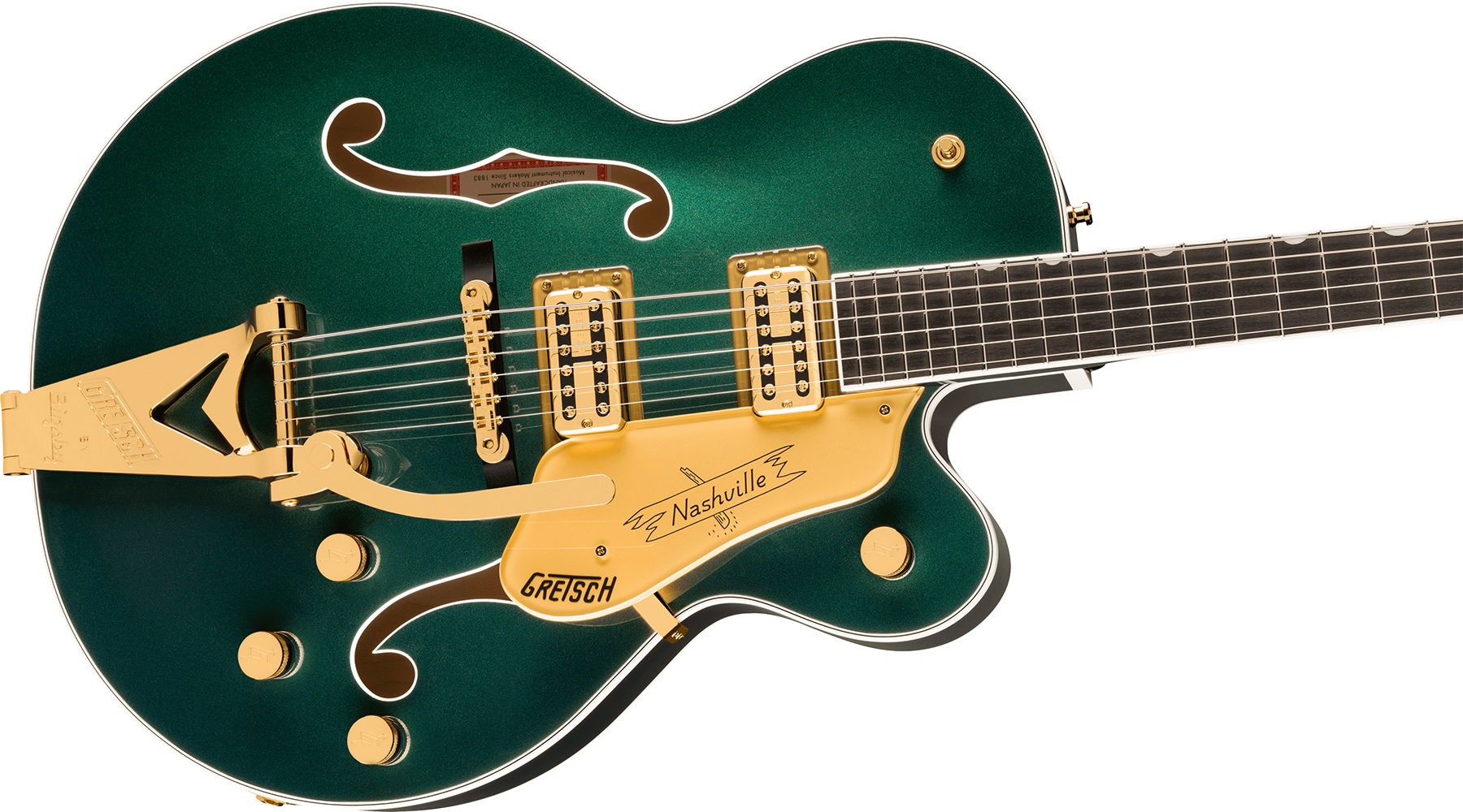 Gretsch Nashville Hollow Body Bigsby Gh Pro Jap 2h Trem Eb - Cadillac Green - Semi-hollow electric guitar - Variation 2