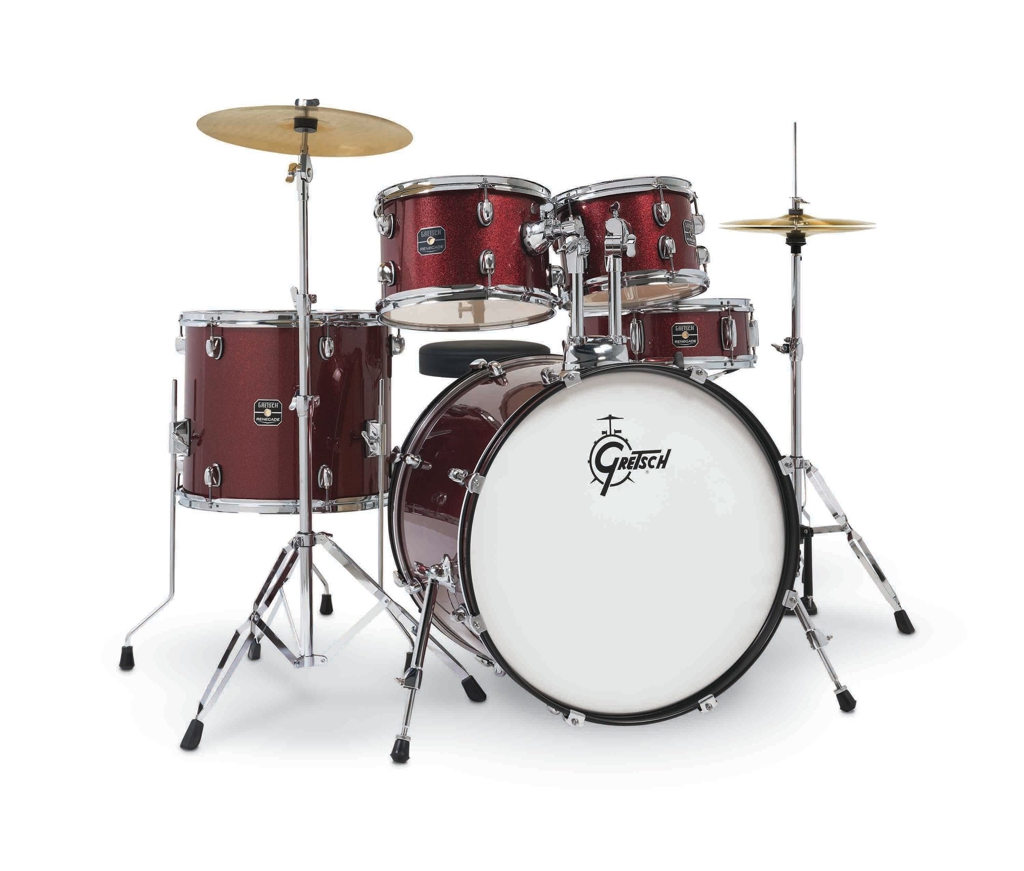 Gretsch Renegade 22'' - 5 FÛts - Ruby Sparkle - Rock drum kit - Variation 1