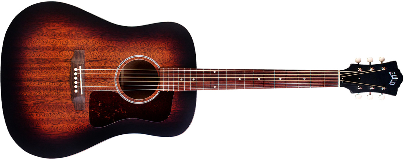 Guild D-20 Usa Dreadnought Tout Acajou Rw +etui - Vintage Sunburst - Acoustic guitar & electro - Main picture