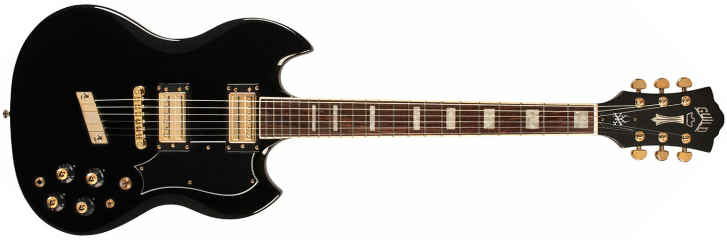 Guild Kim Thayil Polara Newark St Signature 2h Ht Rw - Black - Signature electric guitar - Main picture