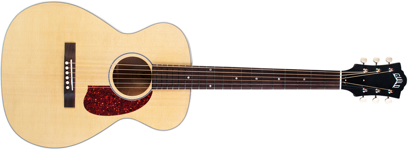 Guild M-40e Troubadour Epicea Acajou Rw +etui - Natural - Electro acoustic guitar - Main picture