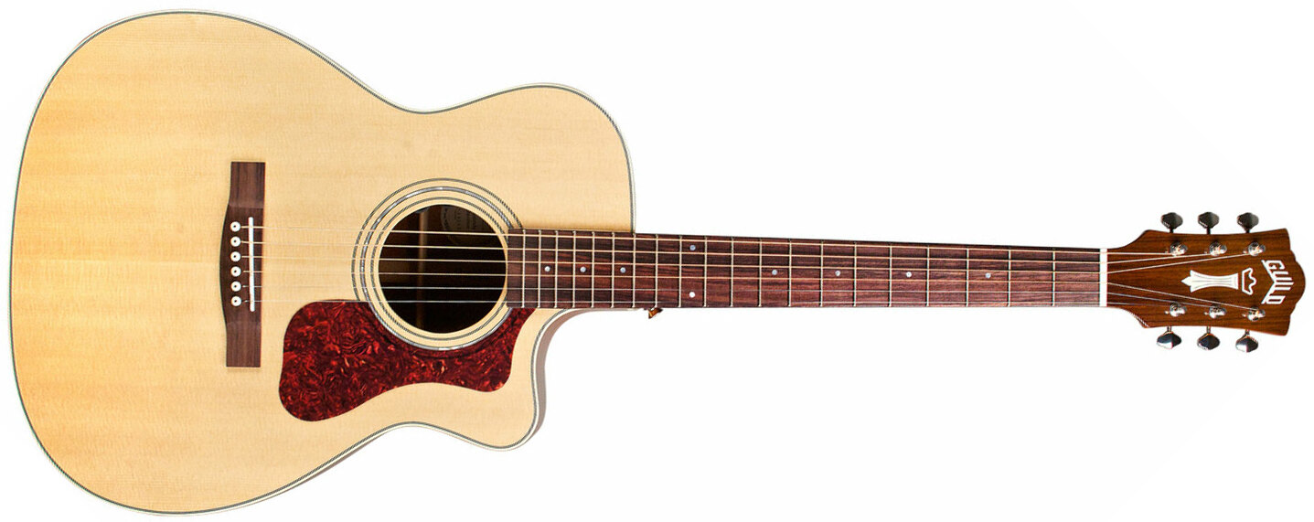 Guild Om-140ce Westerly Orchestra Cw Epicea Acajou +housse - Natural - Electro acoustic guitar - Main picture