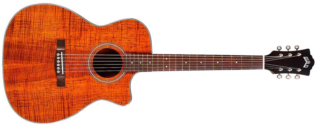 Guild Om-260ce Deluxe Westerly Orchestra Cw Tout Blackwood  Pf - Natural - Electro acoustic guitar - Main picture