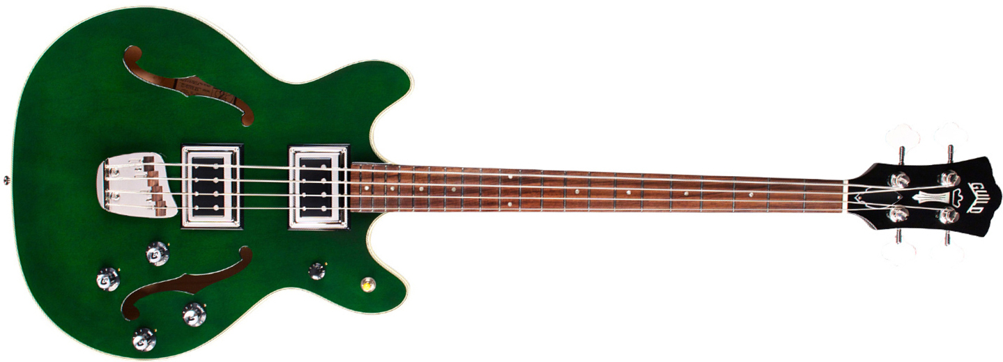 Guild Starfire Bass Ii Newark St Collection Rw - Emerald Green - Semi & hollow-body electric bass - Main picture