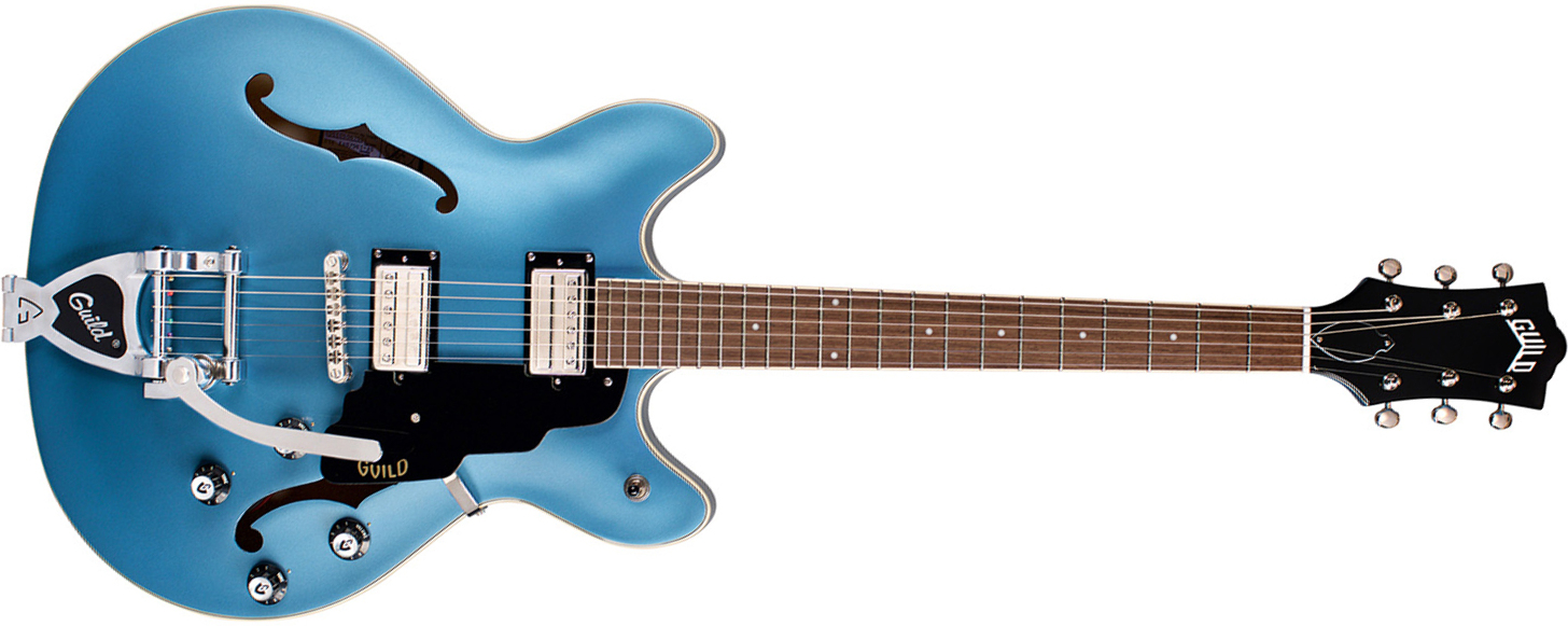 Guild Starfire I Dc Newark St Hh Bigsby Rw - Pelham Blue - Semi-hollow electric guitar - Main picture