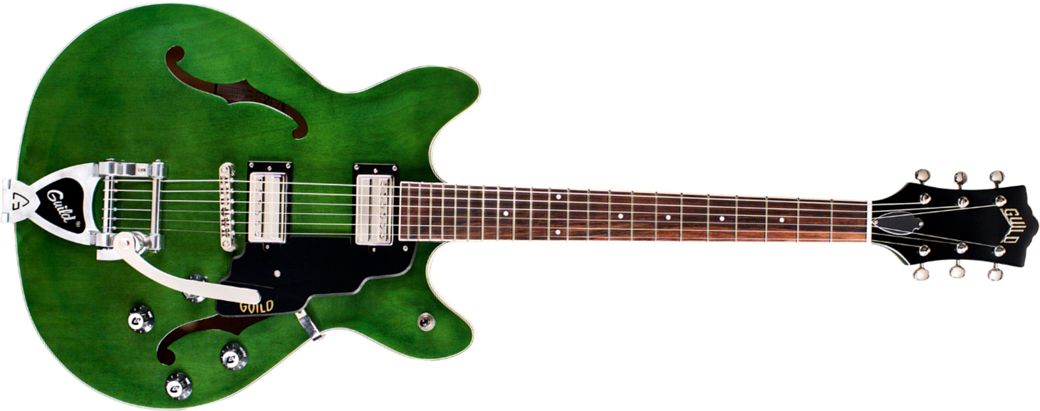 Guild Starfire I Dc Newark St Hh Bigsby Rw - Emerald Green - Semi-hollow electric guitar - Main picture