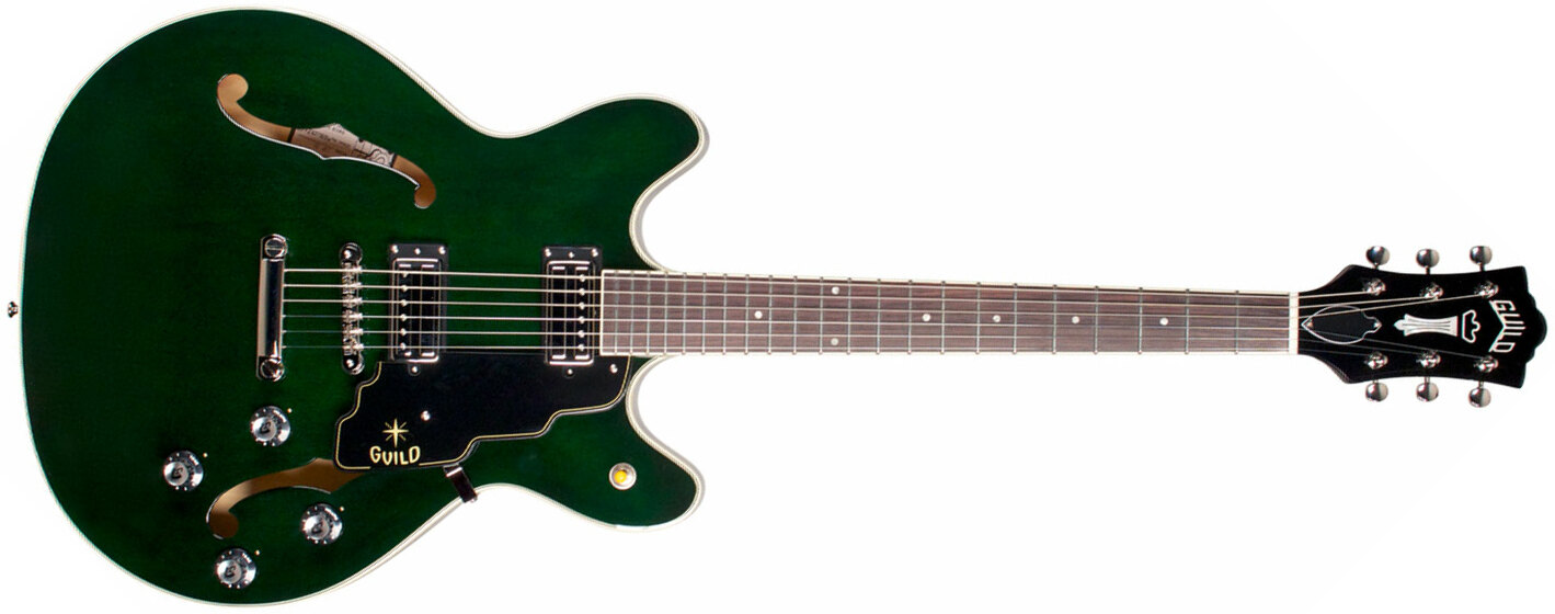 Guild Starfire Iv St Maple Newark St Hh Ht Rw - Emerald Green - Semi-hollow electric guitar - Main picture