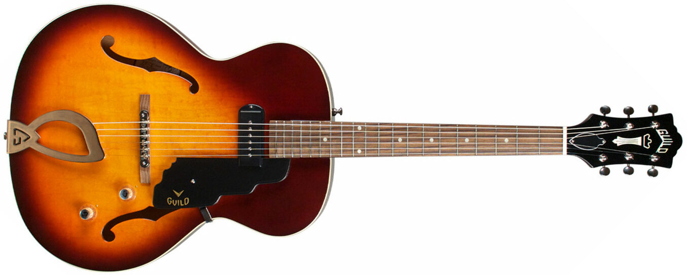 Guild T-50 Slim Newark St Collection - Vintage Sunburst - Semi-hollow electric guitar - Main picture