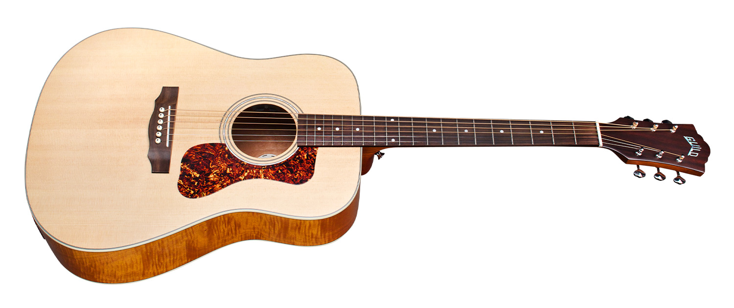 Guild D-240le Mahogany Lh Gaucher Dreadnought Epicea Acajou Pf - Natural - Electro acoustic guitar - Variation 1