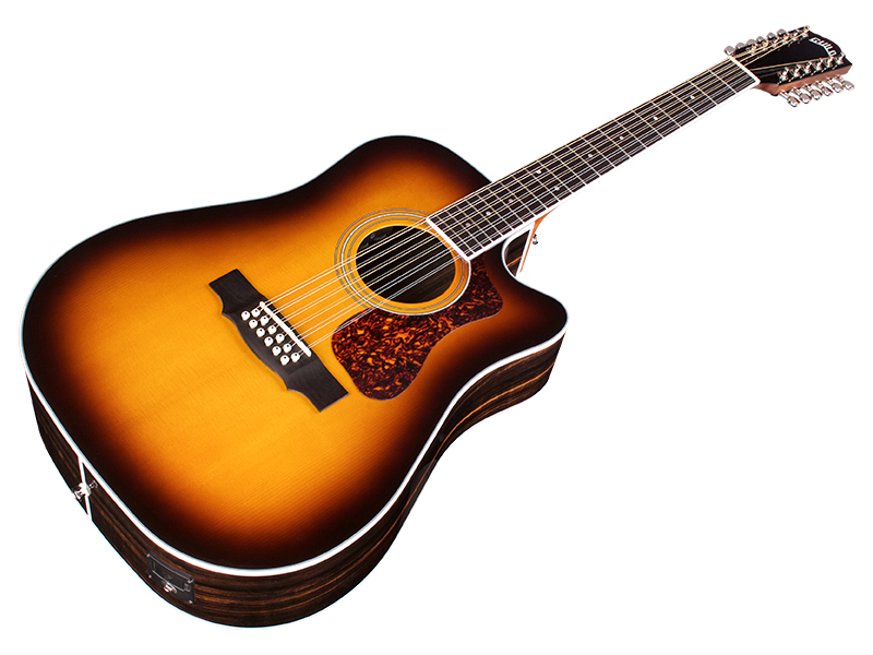 Guild D-2612ce Deluxe Westerly Dreadnought Cw 12c Epicea Ebene Pf - Antique Burst - Electro acoustic guitar - Variation 3