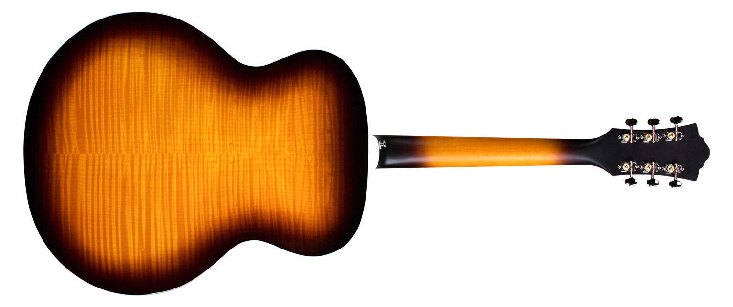 Guild F-250e Deluxe Westerly Jumbo Epicea Erable Pf - Antique Burst - Electro acoustic guitar - Variation 2