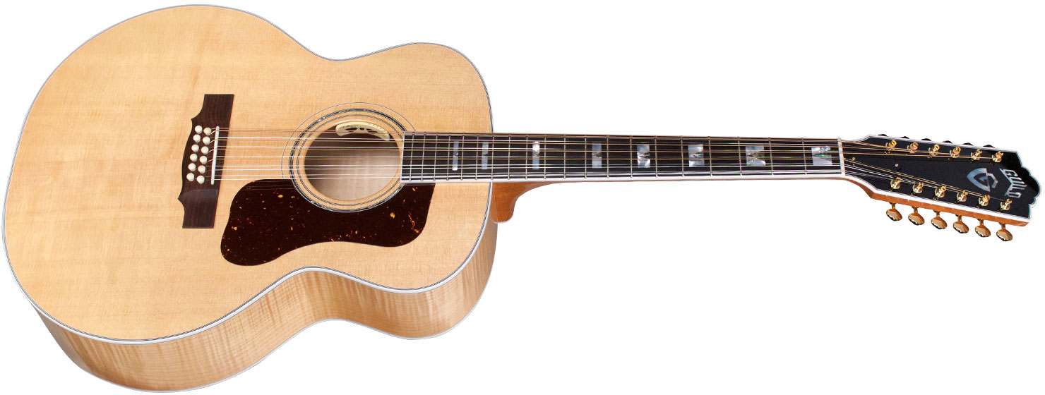 Guild F-512e Maple Usa Jumbo 12c Epicea Erable Eb - Natural - Electro acoustic guitar - Variation 1