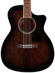 Electro acoustic guitar Guild Westerly OM-260CE Deluxe Flamed Mahogany - Transparent black burst