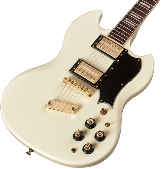 Guild Kim Thayil Polara Newark St Signature 2h Ht Rw - Vintage White - Signature electric guitar - Variation 2