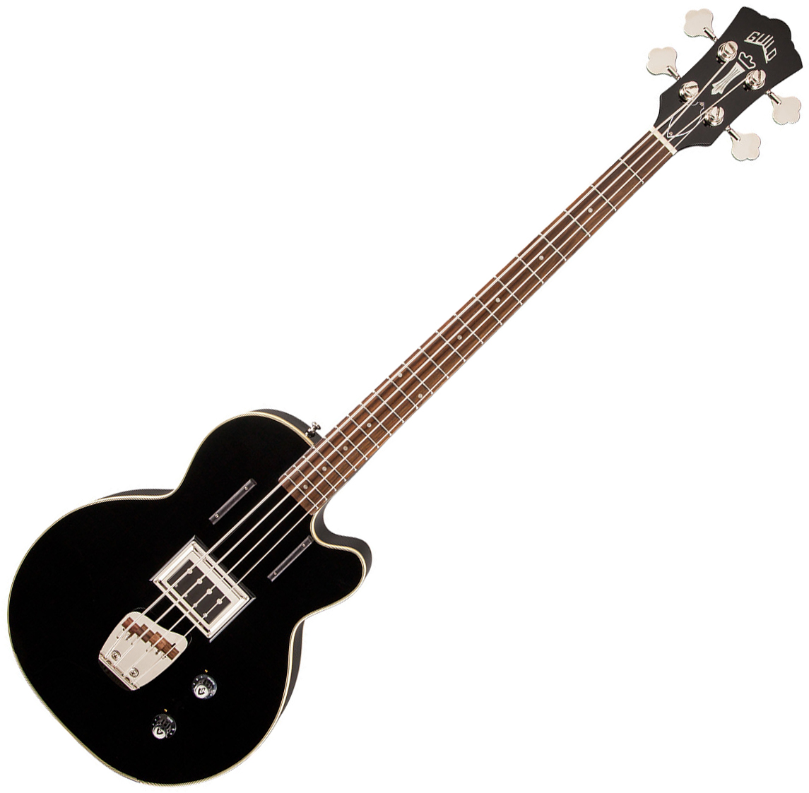 Guild M85 black Semi & hollowbody electric bass black