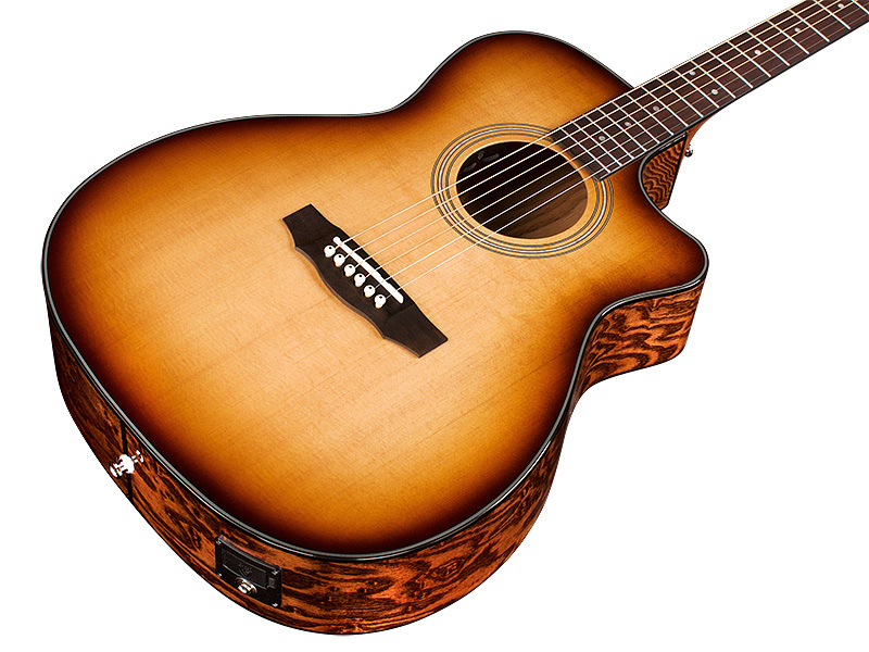 Guild Om-260ce Deluxe Burl Westerly Orchestra Cw Epicea Frene Pf - Edge Burst - Electro acoustic guitar - Variation 2