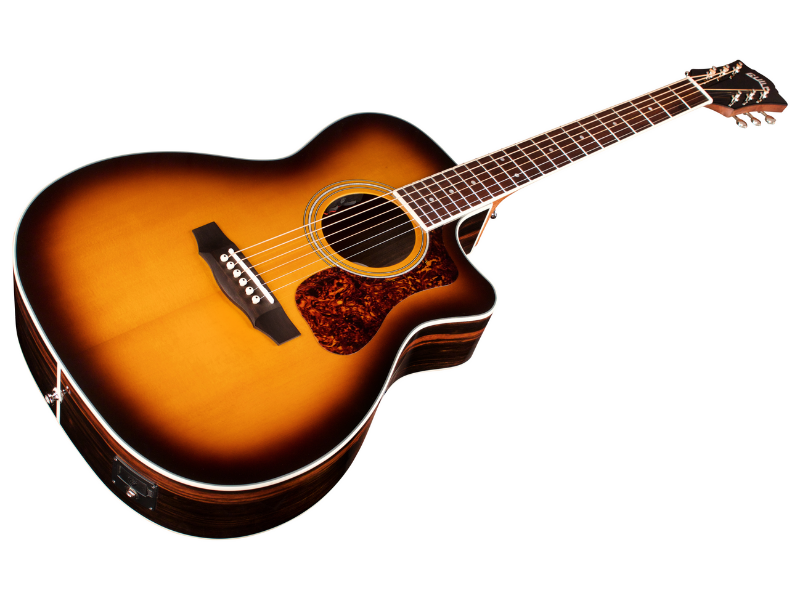 Guild Om-260ce Deluxe Westerly Orchestra Cw Epicea Ebene Pf - Antique Burst - Electro acoustic guitar - Variation 2
