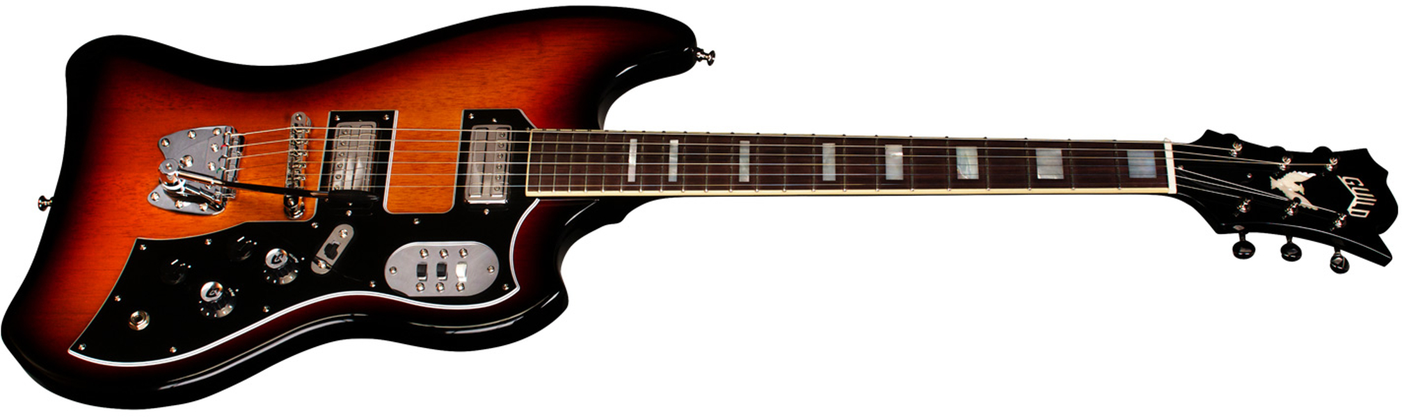 Guild S-200 T-bird - Antique Burst - Retro rock electric guitar - Variation 1