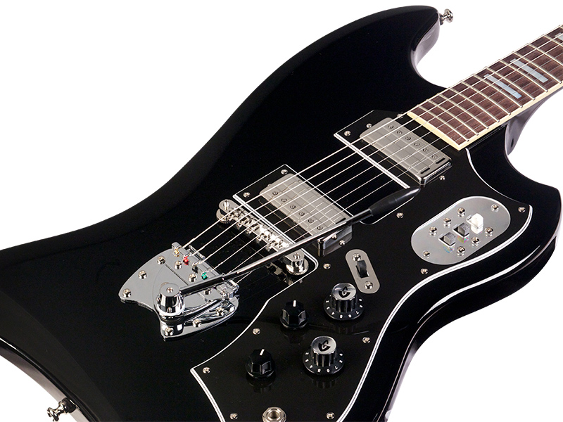Guild S-200 T-bird - Noir - Retro rock electric guitar - Variation 4