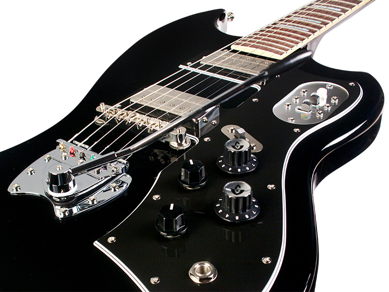 Guild S-200 T-bird - Noir - Retro rock electric guitar - Variation 6