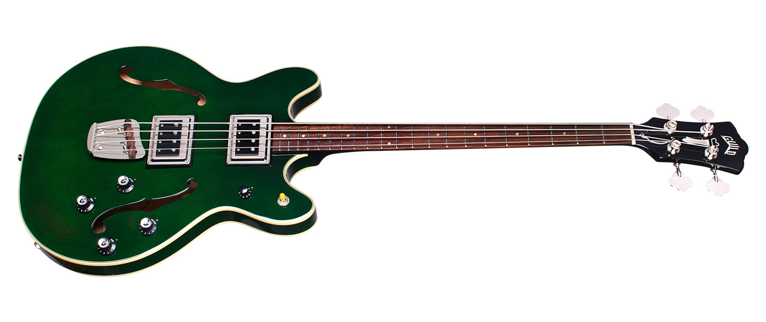 Guild Starfire Bass Ii Newark St Collection Rw - Emerald Green - Semi & hollow-body electric bass - Variation 1