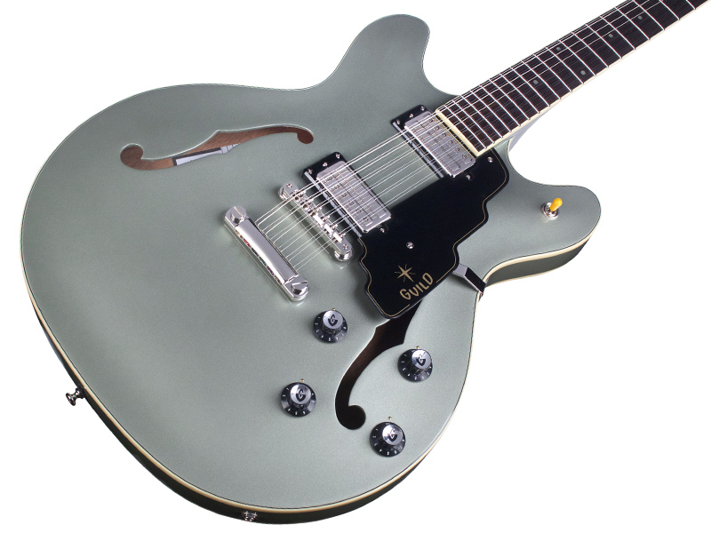 Guild Starfire Iv St-12 Newark St 12-cordes Hh Ht Eb - Shoreline Mist - Semi-hollow electric guitar - Variation 2