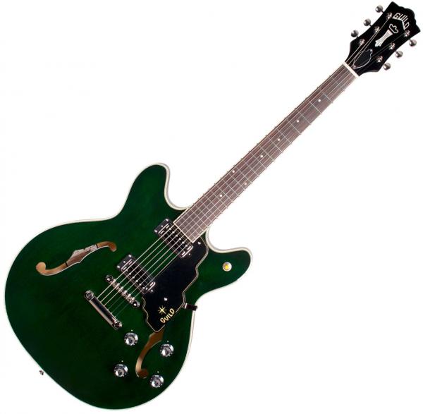 Semi-hollow electric guitar Guild Starfire IV ST Maple - Emerald green