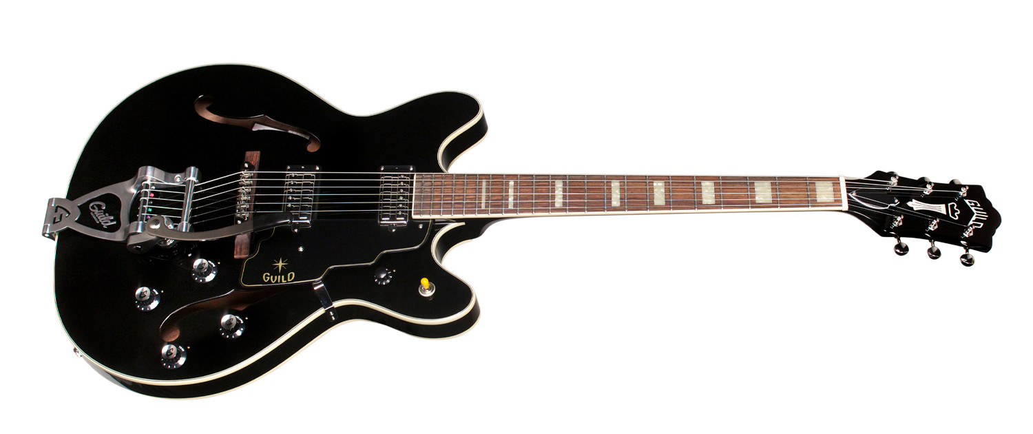 Guild Starfire V Newark St Hh Bigsby Rw - Black - Semi-hollow electric guitar - Variation 1