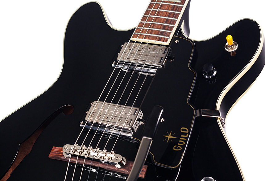 Guild Starfire V Newark St Hh Bigsby Rw - Black - Semi-hollow electric guitar - Variation 3