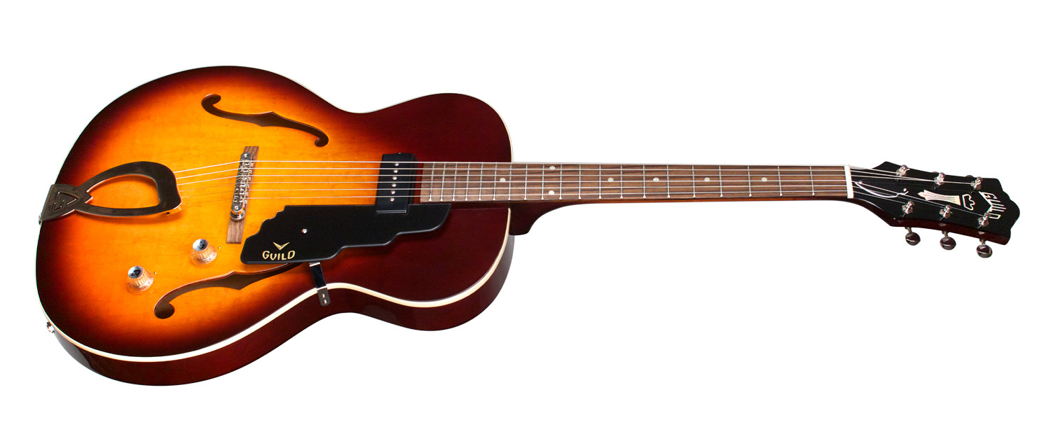 Guild T-50 Slim Newark St Collection - Vintage Sunburst - Semi-hollow electric guitar - Variation 1