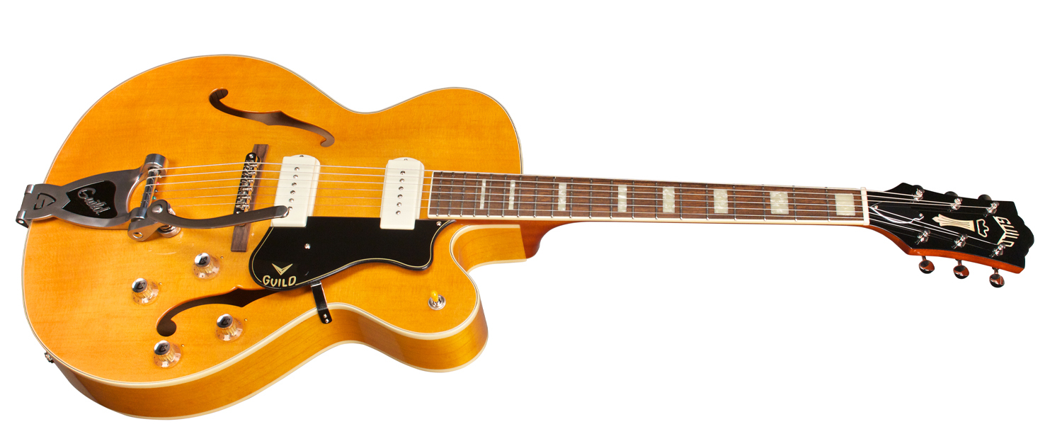 Guild X-175b Manhattan Newark St Collection Bigsby +etui - Blonde - Semi-hollow electric guitar - Variation 2