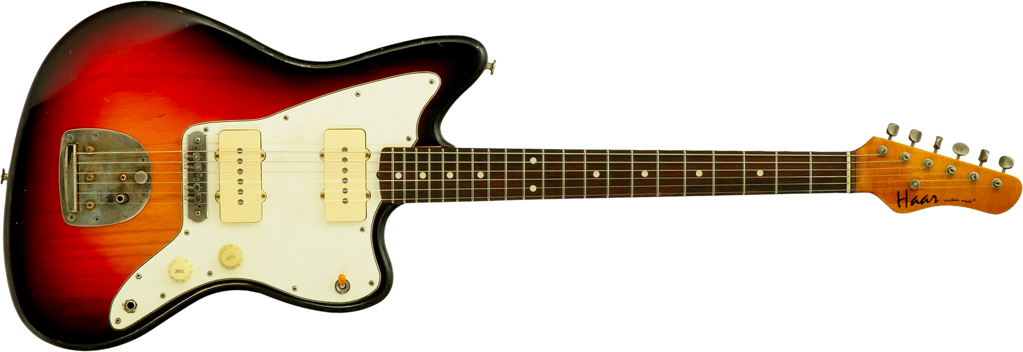 Haar Guitars Trad Jm 2s Fralin #43593 - Aged 3 Tone Sunburst - Retro rock electric guitar - Main picture