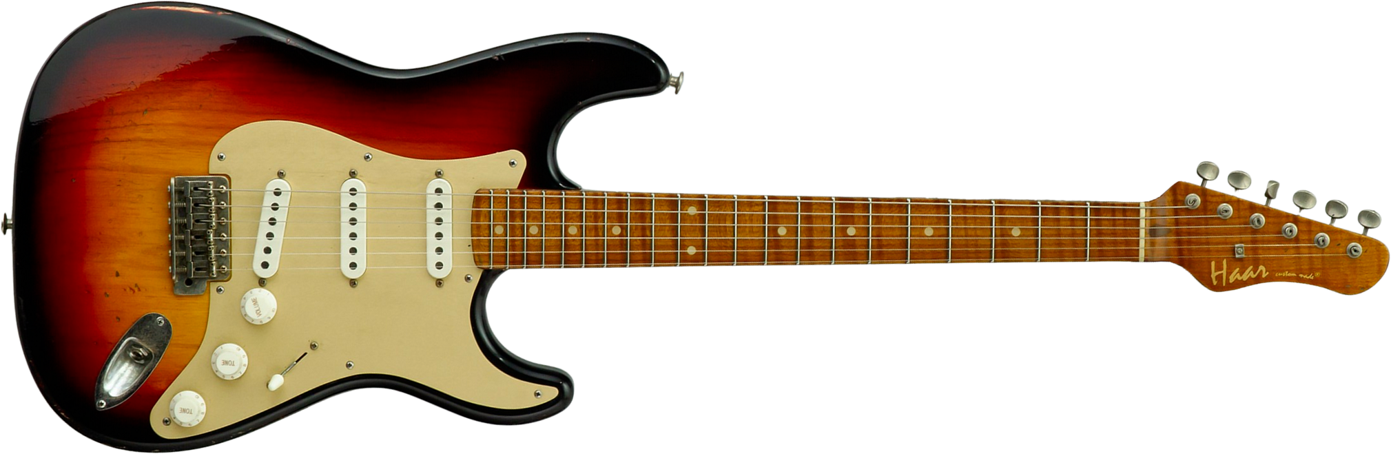 Haar Guitars Trad S 3s Kloppmann Mn #43485 - Aged 3 Tone Sunburst - Str shape electric guitar - Main picture