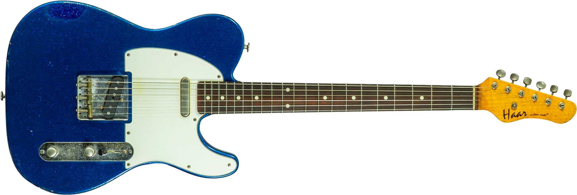 Haar Guitars Trad T 2s Lindy Fralin #43671 - Aged Sparkle Blue - Tel shape electric guitar - Main picture