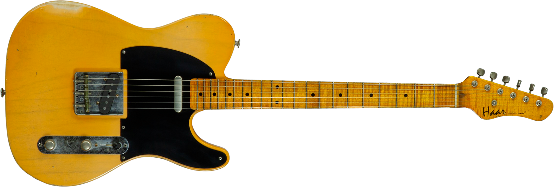 Haar Guitars Trad T 2s Lindy Fralin Mn #43672 - Aged Butterscotch - Tel shape electric guitar - Main picture