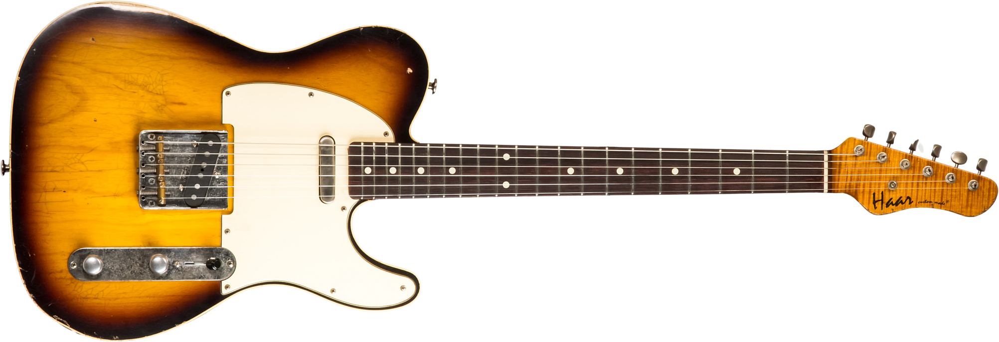 Haar Guitars Trad T Custom 2s Lindy Fralin Ht Rw #42267 - Aged 2-tone Tobacco - Tel shape electric guitar - Main picture