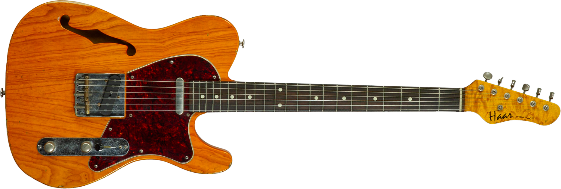 Haar Guitars Trad T Thinline 2s Lindy Fralin Rw #43673 - Aged Orange See Through - Tel shape electric guitar - Main picture
