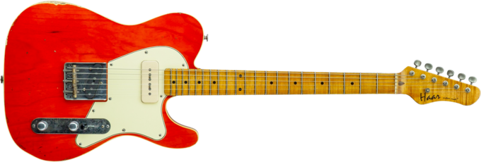 Haar guitars Trad T Custom #43488 - Aged orange see through