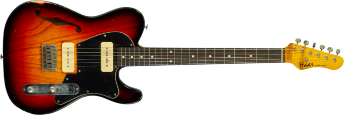Haar guitars Trad T Thinline #43668 - Aged 3 tone sunburst