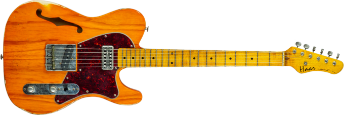 Haar guitars Trad T Thinline #43674 - Aged orange see through