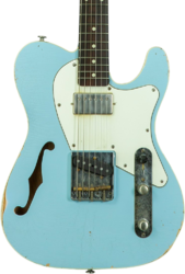 Tel shape electric guitar Haar guitars Trad T Thinline Custom #43670 - Aged Sonic Blue