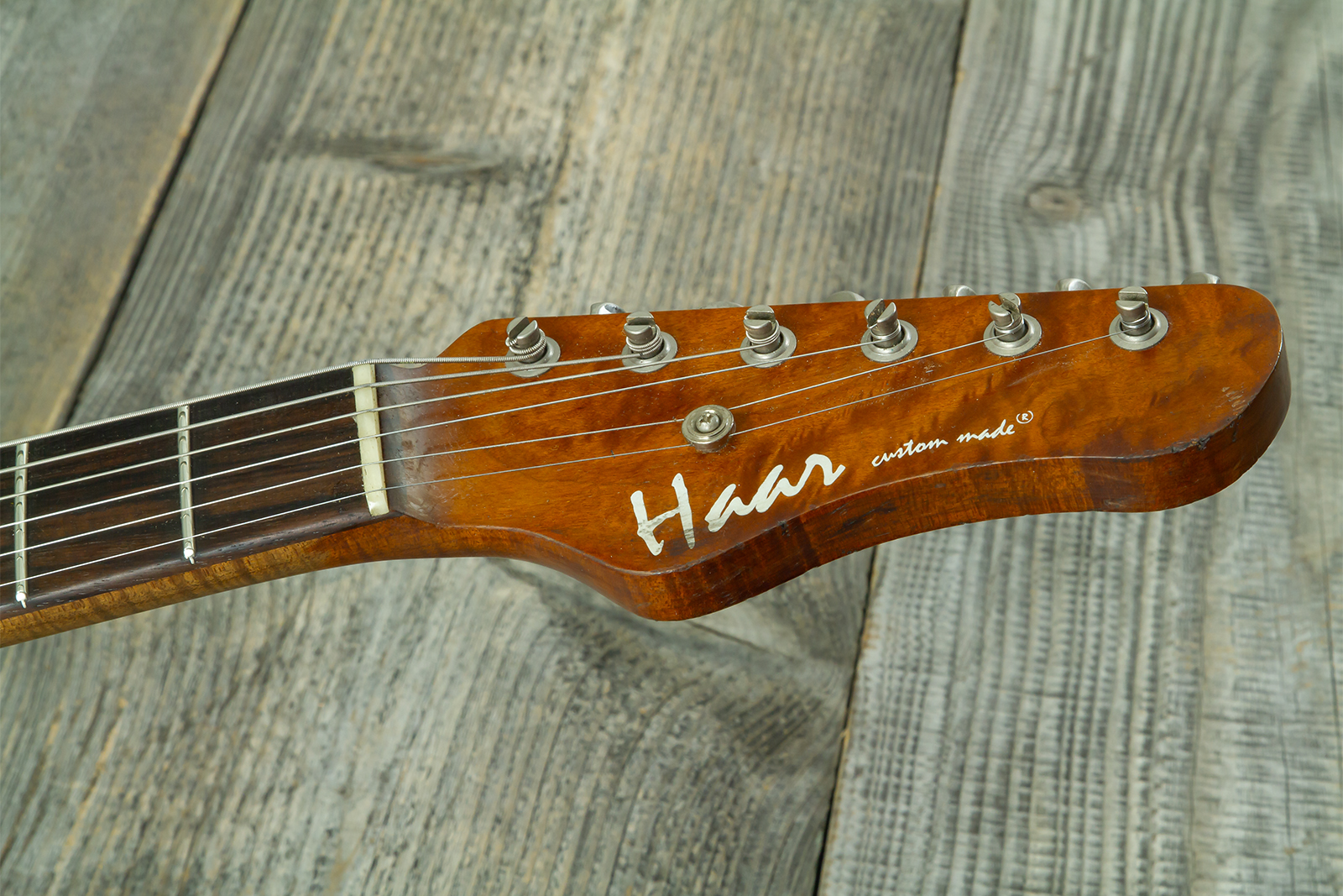 Haar Guitars Trad Jg 2s Amber Trem Rw #43594 - Aged Sherwood Green Metallic - Retro rock electric guitar - Variation 15