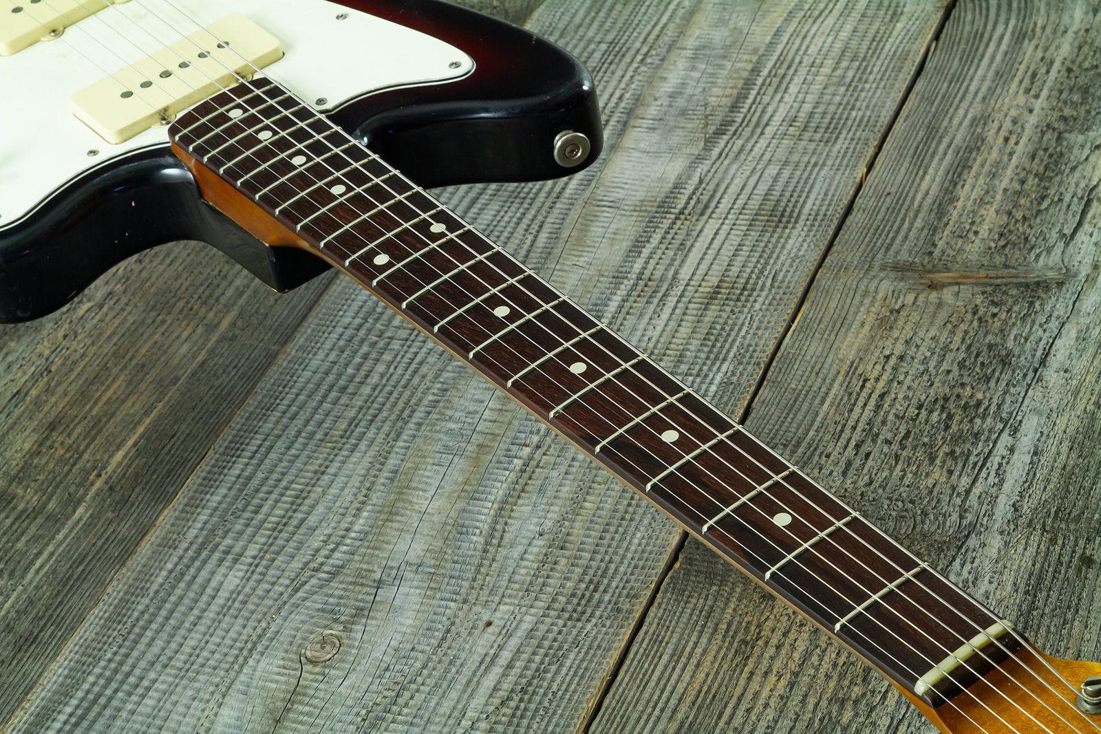 Haar Guitars Trad Jm 2s Fralin #43593 - Aged 3 Tone Sunburst - Retro rock electric guitar - Variation 6