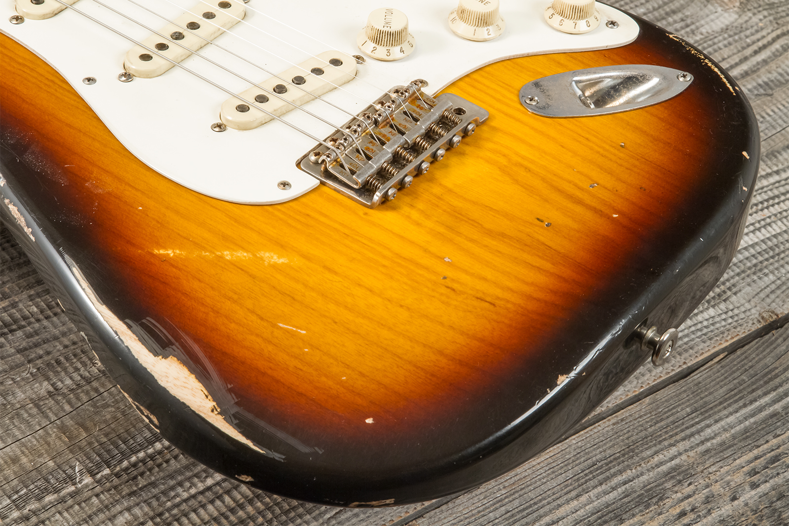 Haar Guitars Trad S 3s Kloppman Trem Mn #42273 - Aged 2-tone Tobacco - Str shape electric guitar - Variation 3