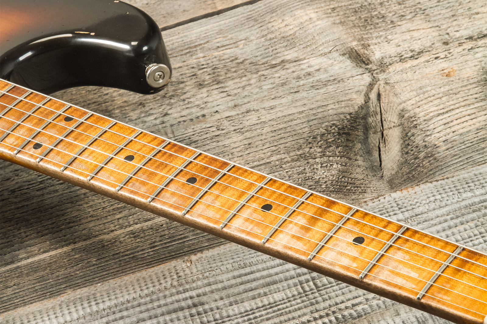 Haar Guitars Trad S 3s Kloppman Trem Mn #42273 - Aged 2-tone Tobacco - Str shape electric guitar - Variation 5