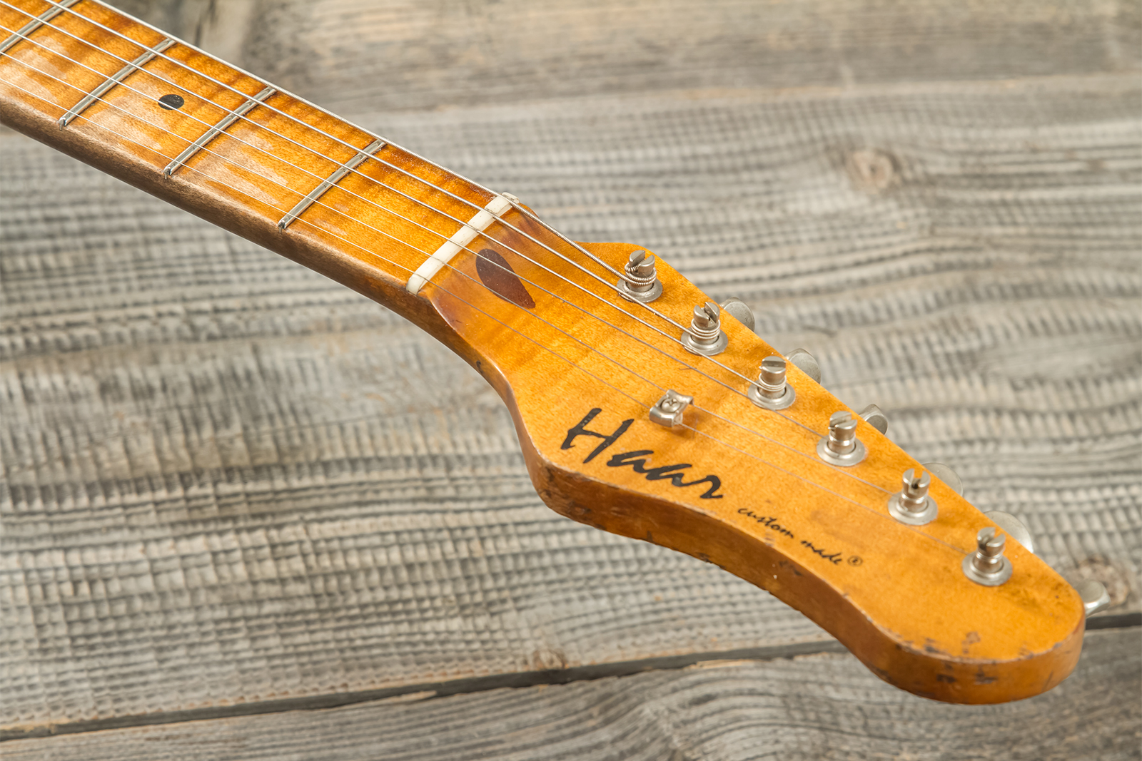 Haar Guitars Trad S 3s Kloppman Trem Mn #42273 - Aged 2-tone Tobacco - Str shape electric guitar - Variation 6