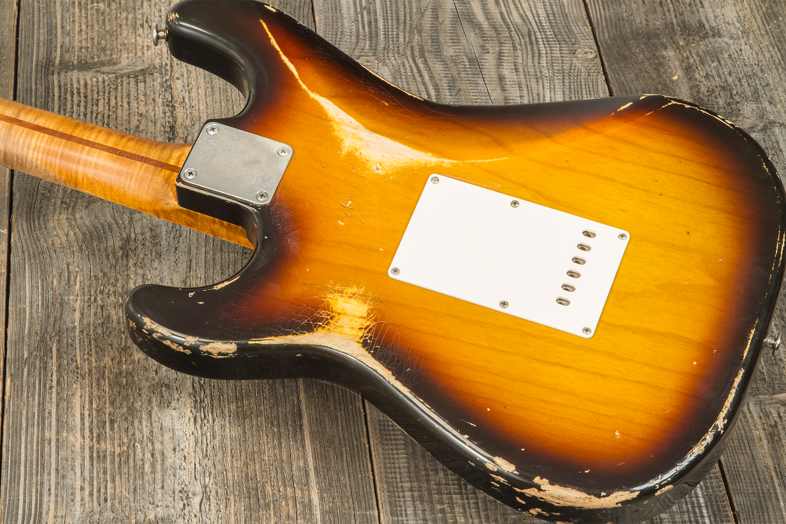Haar Guitars Trad S 3s Kloppman Trem Mn #42273 - Aged 2-tone Tobacco - Str shape electric guitar - Variation 7