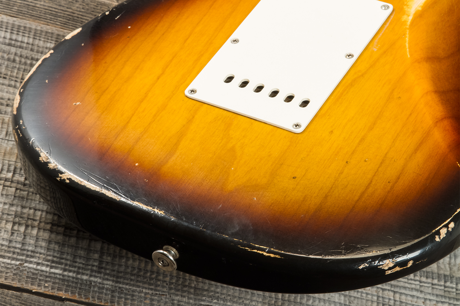 Haar Guitars Trad S 3s Kloppman Trem Mn #42273 - Aged 2-tone Tobacco - Str shape electric guitar - Variation 8