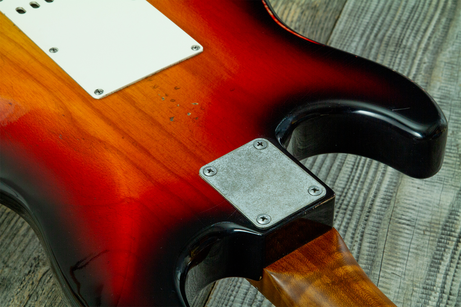 Haar Guitars Trad S 3s Kloppmann Mn #43485 - Aged 3 Tone Sunburst - Str shape electric guitar - Variation 9